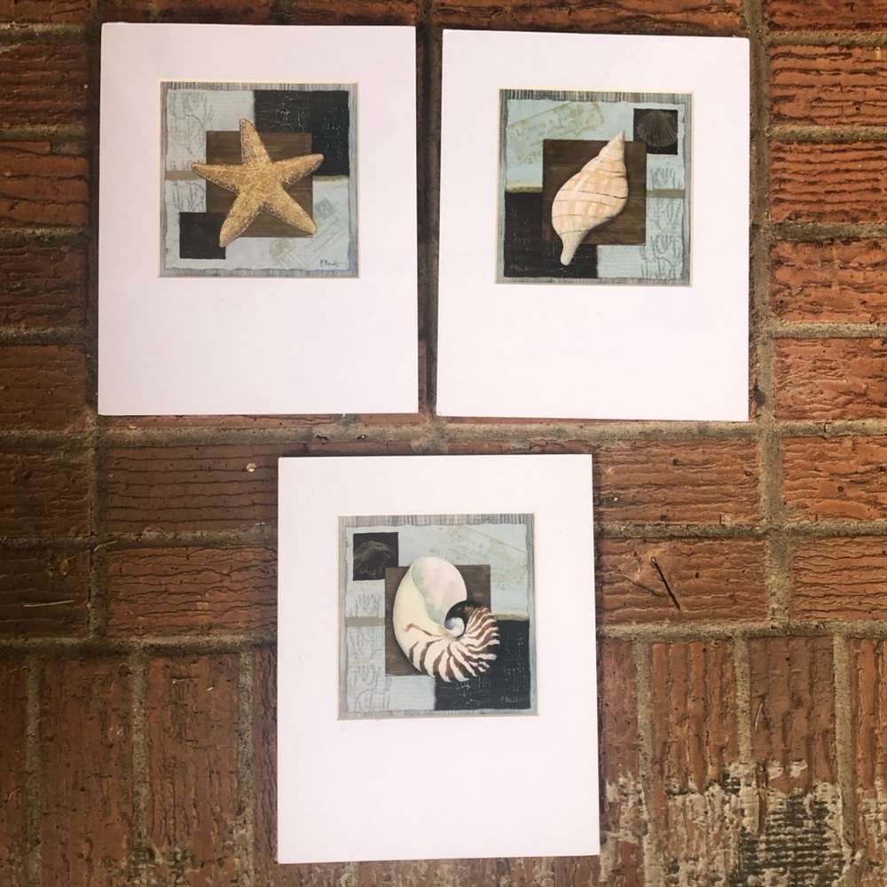 Set of 3 New Paul Brent 8”x10” Prints Matted Sealed in Original Plastic